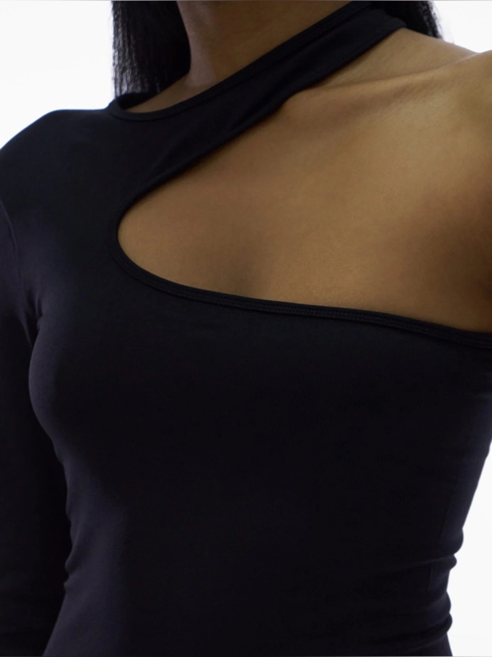 Helmut Lang Cut Out One Shoulder Top